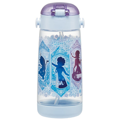 Disney Frozen One Push Straw Water Bottle 480ml (SKATER)