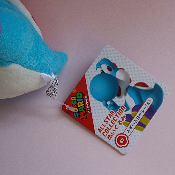 Super Mario All-Star Collection Plushie Light Blue Yoshi 20cm (SANEI)