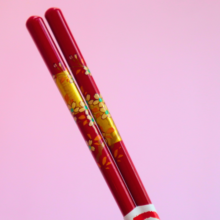 Wooden Chopsticks Cherry Blossom Folding Screen (23cm)
