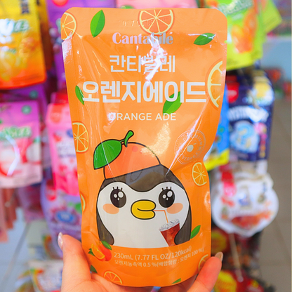 Viral!!! Korean Pouch Drink Orange Ade 230ml (CANTABILE) HALAL