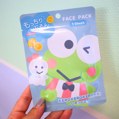 Sanrio Characters Mocchiri Purun! Face Pack Keroppi Lemon 25ml (KAMIO)