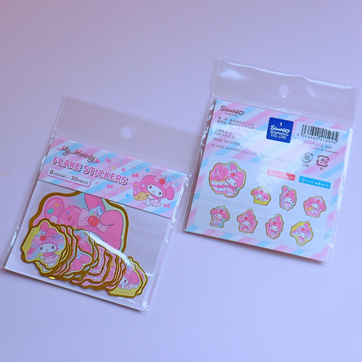 Sticker Flakes Sanrio My Melody Golden Detail 30pcs (SANRIO)