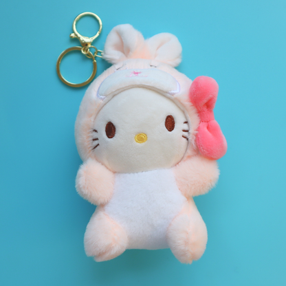 Sanrio Plush Keychain Bunny Hello Kitty
