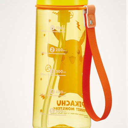 Pokemon Pikachu One Push Straw Water Bottle 630ml (SKATER)