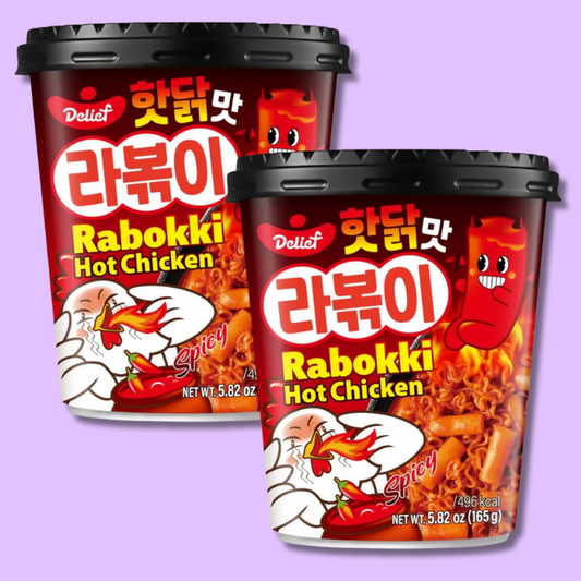 Korean Rabokki Hot Chicken Rice Cakes w/Noodles 165g (Delief)
