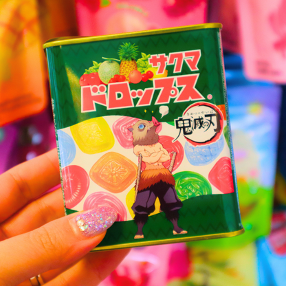 Limited Edition!!! Demon Slayer Drops Mixed Juice Candy Can 80g (SAKUMA)