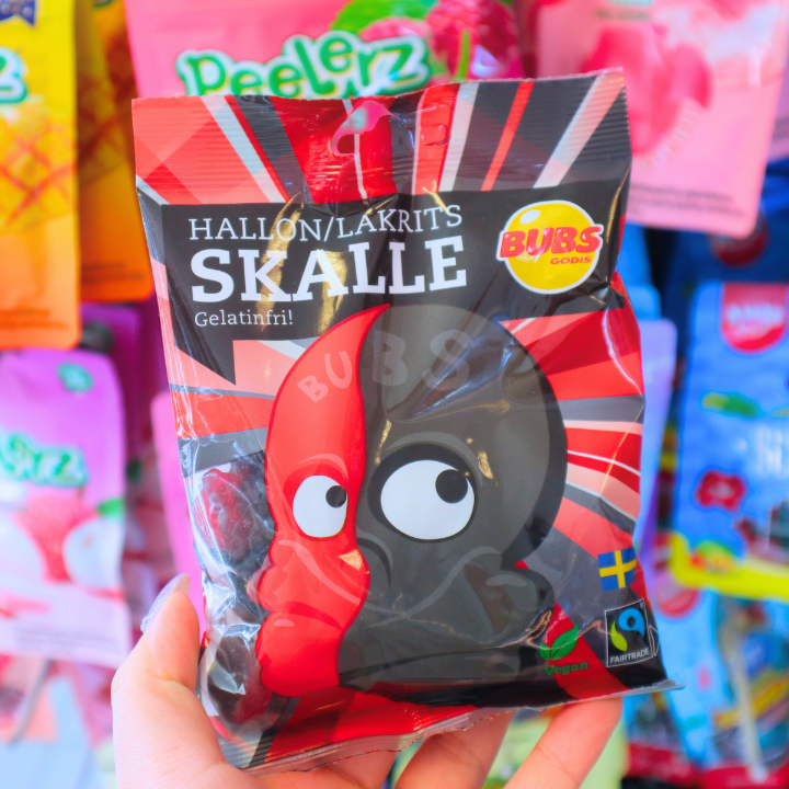 Hallon Lakrits Skalle 90g (BUBS)