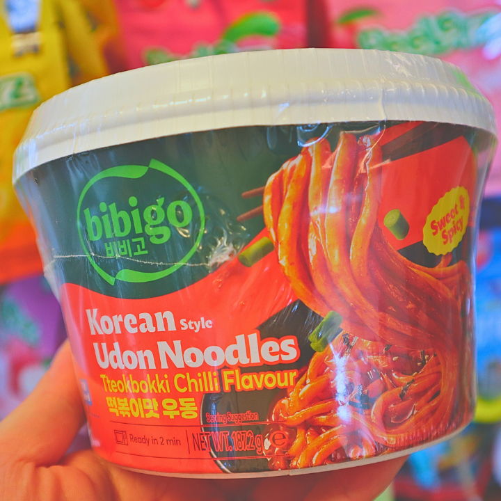 Korean Style Udon Noodles Tteokbokki Chilli Flavour 187.2g (BIBIGO)