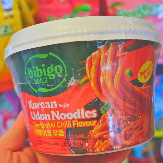 Korean Style Udon Noodles Tteokbokki Chilli Flavour 187.2g (BIBIGO)