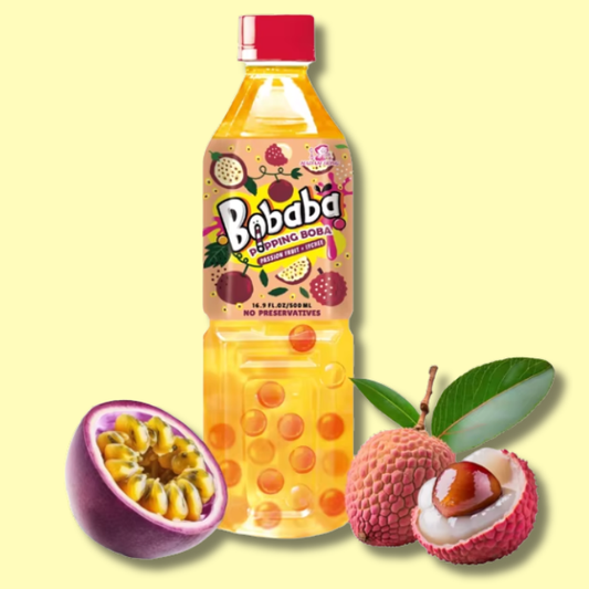 Bubble Tea Drink Passion Fruit Lychee 500ml (BOBABA)
