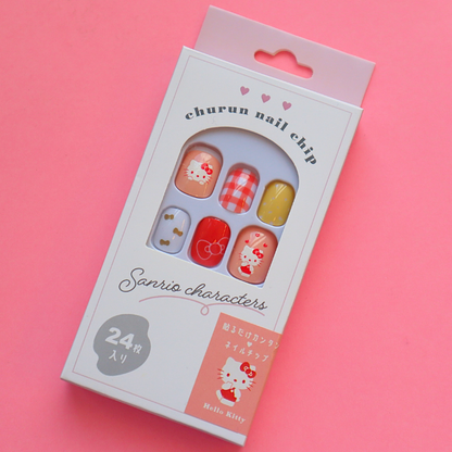 Sanrio Press-On Nails Hello Kitty 24pcs (KAMIO)