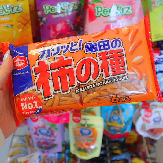 Kakinotane Snack Rice Crackers with Peanuts 180g 6 Bags (KAMEDA)