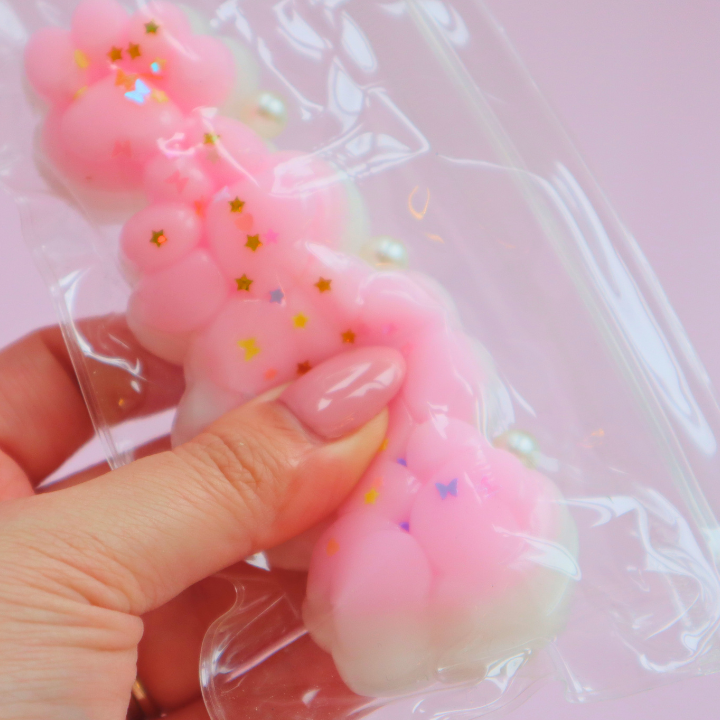 Taba Squishy Dango Cat Paws 12cm Rosa X Hvit
