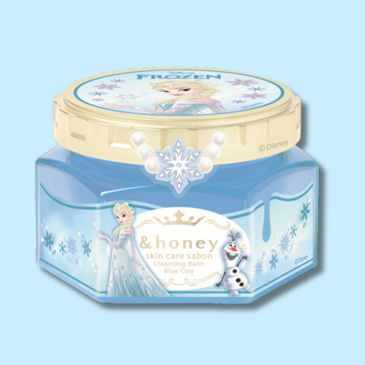 (LIMITED) &honey Cleansing Balm Disney Princess Elsa  Blue Clay 90g (VICREA)