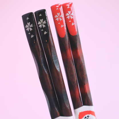 Chopsticks Gift Set Premium Coating 2 pairs Sakura Top (23/21cm)