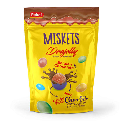 Coated Milk Chocolate Premium Belgium Jelly in a Candy Shell 120g (MISKETS)