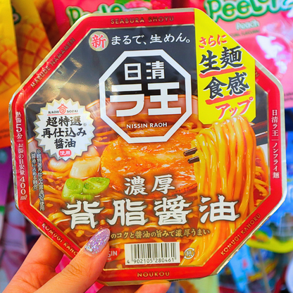 Instant Ramen Raoh Bowl Seabura Shoyu Pork Fat 113g (Nissin) DATOVARE