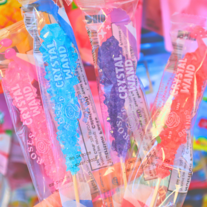 Crystal Wands Rock Candy (ROSES BRANDS)