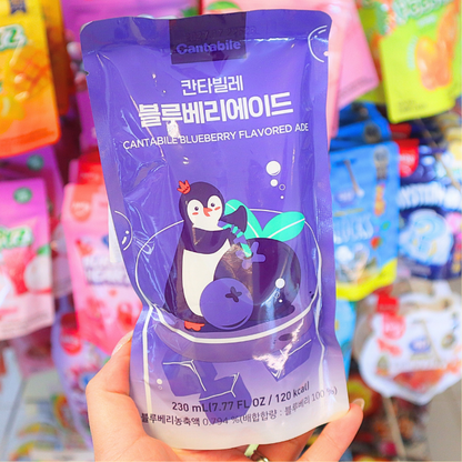 Viral!!! Korean Pouch Drink Blueberry Ade 230ml (CANTABILE)
