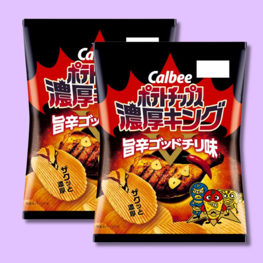 Potato Chips Noukou King Uma-Kara God Chilli 60g (CALBEE)
