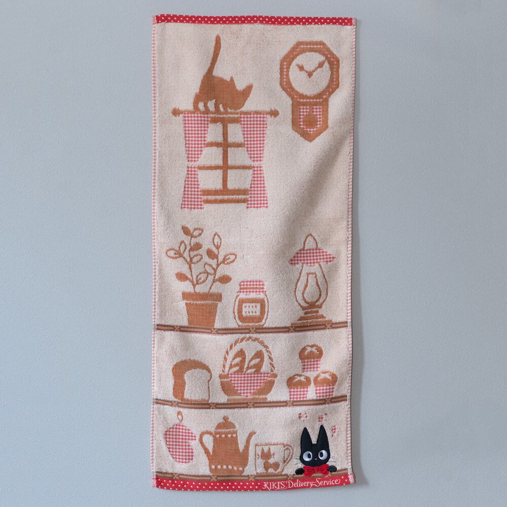 Ghibli Face Towel Kiki Delivery's Service Jiji Shelves (MARUSHIN)