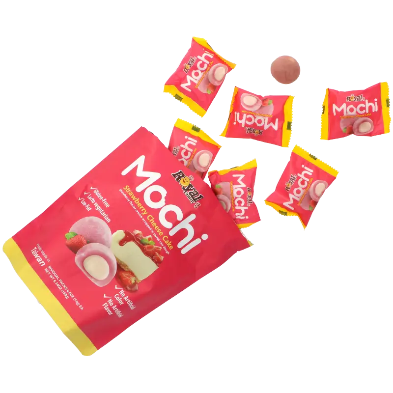 Mochi Strawberry Cheesecake 120g 8stk (ROYAL FAMILY)