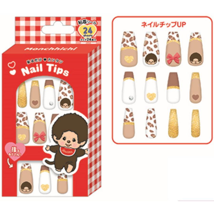Press-On Nails Monchhichi-Kun 24pcs (KAMIO)