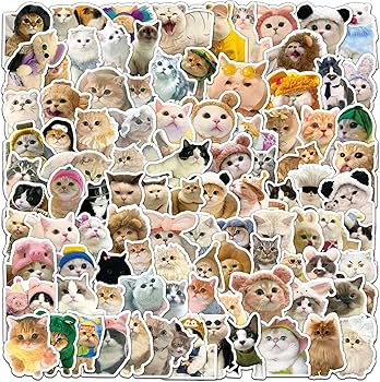Sticker Flakes Super Cute Cat