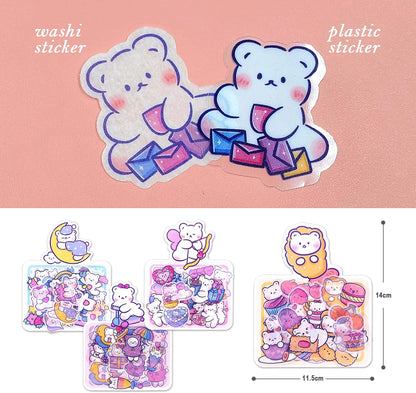 Sticker Flakes Cute Bear