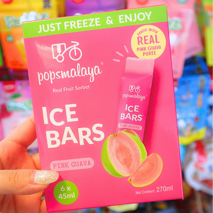 Pops Malaya Freeze-at-Home Sorbet Bars Pink Guava 6 x 45ml