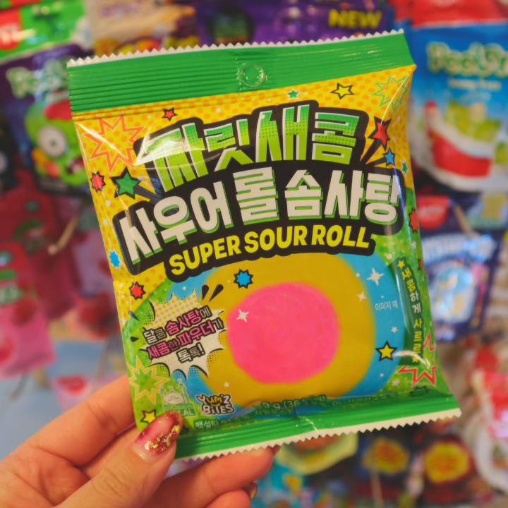 Super Sour Roll Cotton Candy 9g (Yum'z Bites)