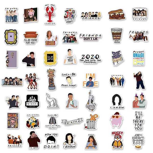 Sticker Flakes Serie Friends