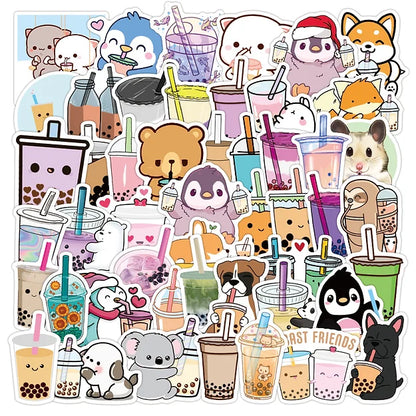 Sticker Flakes Cute Boba