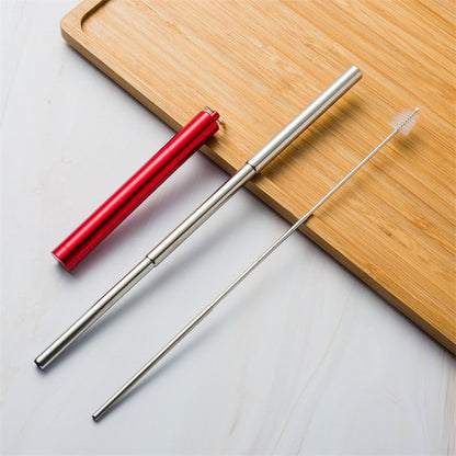 Portable Telescopic Collapsible Straw Steel