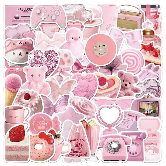 Sticker Flakes Cute Pink Girly Designs