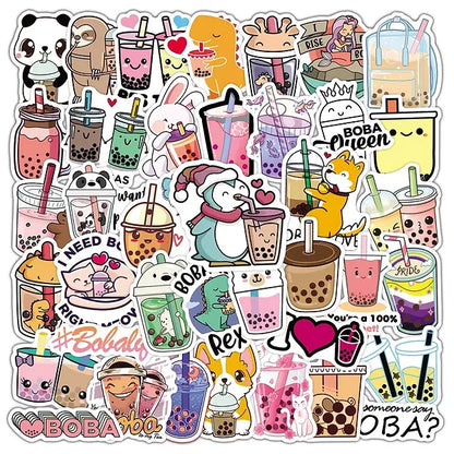 Sticker Flakes Cute Boba