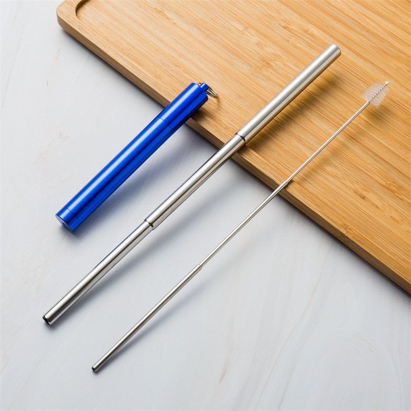 Portable Telescopic Collapsible Straw Steel