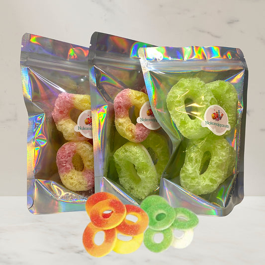 Freeze Dried Apple/ Peach Rings 4stk