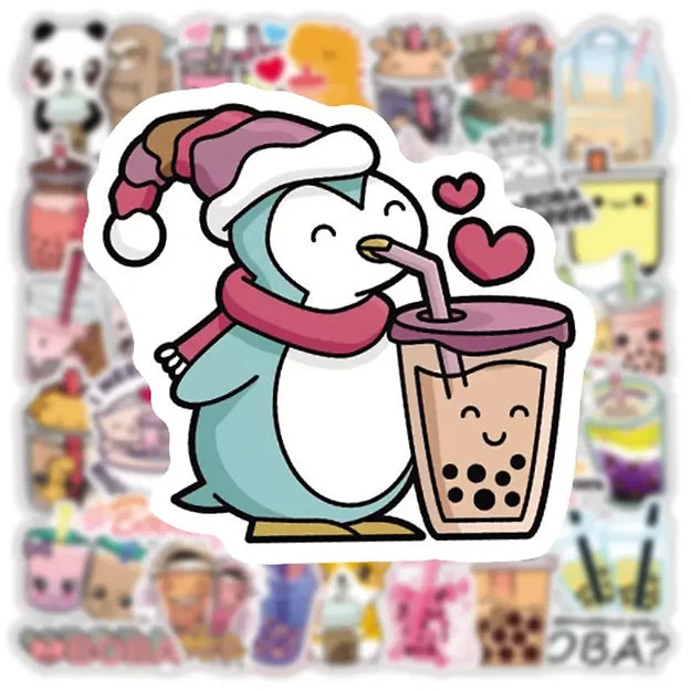 Sticker Flakes Cute Boba