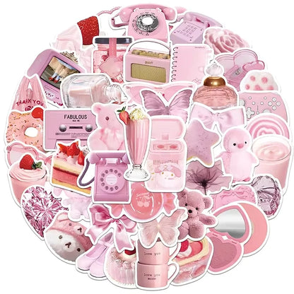 Sticker Flakes Cute Pink Girly Designs