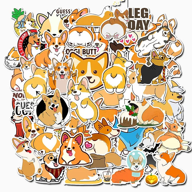 Sticker Flakes Corgi