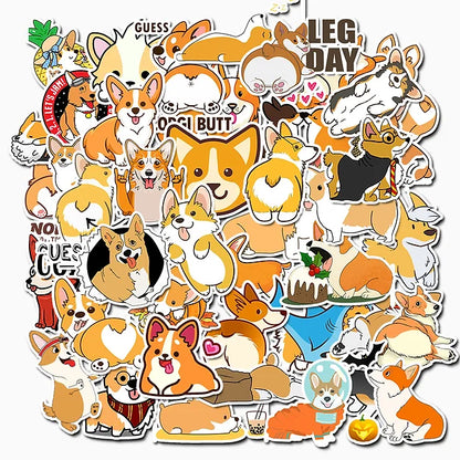 Sticker Flakes Corgi