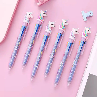 6 Farger Ballpoint Pen 0.5mm Unicorn