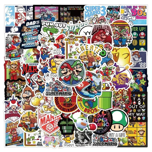 Sticker Flakes Anime Super Mario