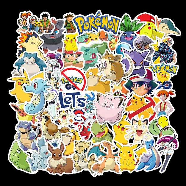 Sticker Flakes Anime Pokemon