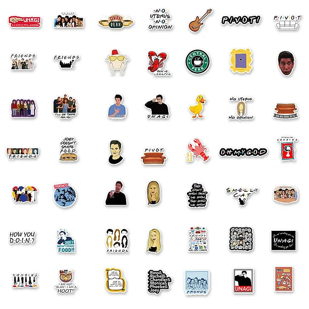 Sticker Flakes Serie Friends