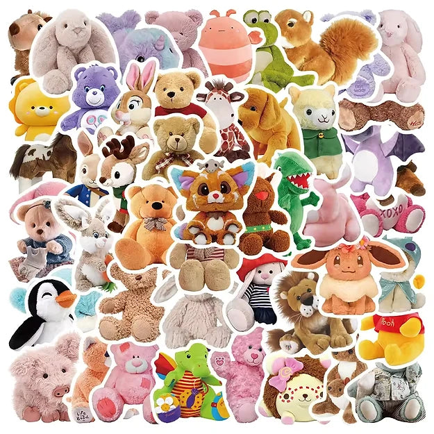 Sticker Flakes Cartoon Plushies