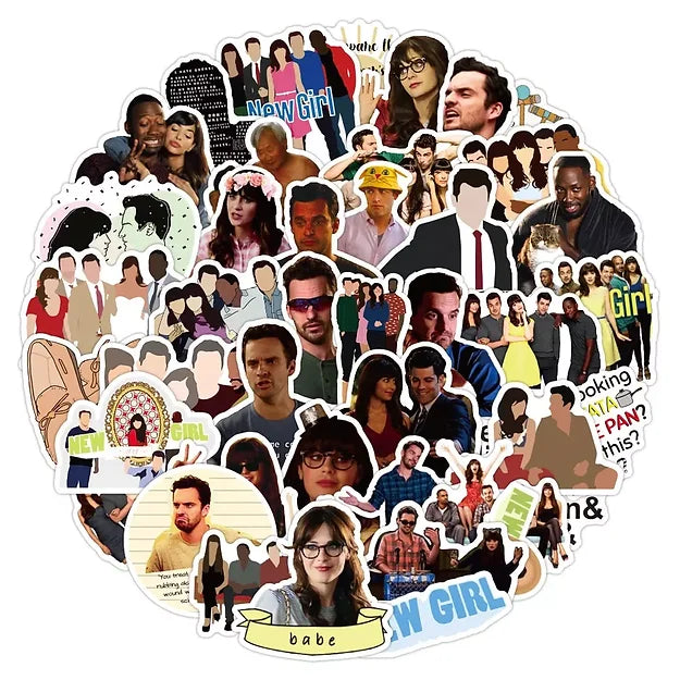 Sticker Flakes Serie New Girl