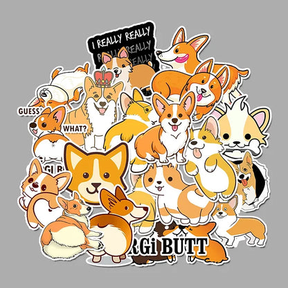 Sticker Flakes Corgi