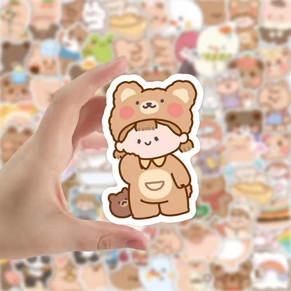 Sticker Flakes Kawaii Bear